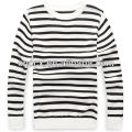 PK17ST234 dernière conception noir et blanc pull rayé chemises pour hommes